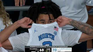 OT ENDING Villanova vs 14 North Carolina  Battle 4 Atlantis Semifinals  112323 [upl. by Oirasan537]