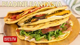 PIADINE FANTASIA di Benedetta Rossi  Ricetta TV Fatto in Casa per Voi [upl. by Roland507]