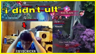 FwydChickn LOSES IT after his ultimate doesnt activate [upl. by Nylirrehs]