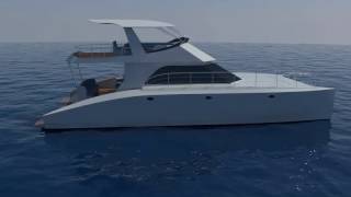 Prowler 1360 Power Catamaran  Schionning Designs [upl. by Anolahs]