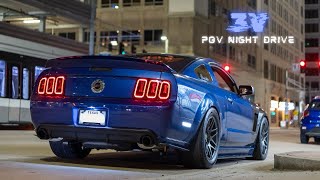 Nighttime POV drive 500 HP 3V MUSTANG  Supercharged and Cammed [upl. by Ellimac156]