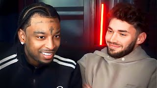 21 Savage Comes on Adin Rosss Stream [upl. by Efar]