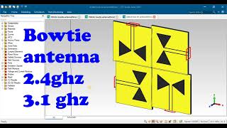 bowtie frequency reconfigurable antenna for Sband application in HFSS [upl. by Salli19]