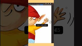 Procreate tutorial  brushes  Procreate tip  recolor lines [upl. by Ahsilrac]