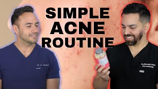 SIMPLE ACNE ROUTINE FROM A DERMATOLOGIST  Doctorly Routines [upl. by Neevan389]