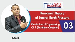 Rankine’s Theory of Lateral Earth Pressure  03  Geotechnical Engineering  Excellent Question  CE [upl. by Ethban776]