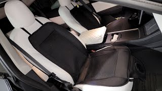 Zone Tech Zonetech Universal Ventilated Cooling Car Seat Cushion Tesla Model Y Installation Review [upl. by Dionne43]