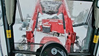 BATTLING THE BLIZZARD Mixing Feed For 91 Holstein Cows In A Tie Stall Barn [upl. by Thissa]