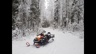 2021 SkiDoo Skandic 600 ACE Wide Track Review Fairbanks Alaska Oct 2020 [upl. by Llebana829]