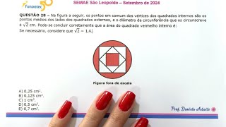 FUNDATEC  Área dos quadrados inscritos  SEMAE São Leopoldo [upl. by Whiteley908]