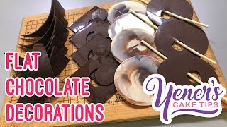 FLAT CHOCOLATE DECORATIONS Tutorial  Yeners Cake Tips with Serdar Yener from Yeners Way [upl. by Eical]