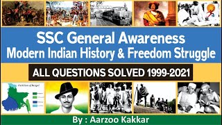 Modern Indian History all Previous Year SSC GK questions in one Video [upl. by Cathyleen]