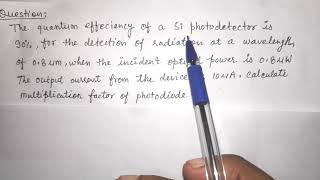 Multiplication factor of Photodiode [upl. by Lydell]