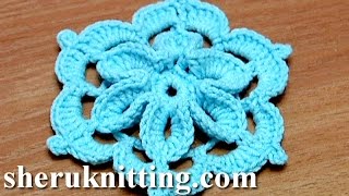 Crochet Flower With 3D Center [upl. by Akoyin]