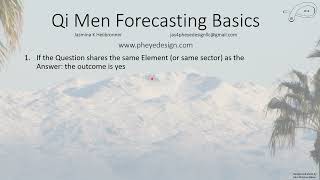 Qi Men Forecasting Basics [upl. by Beesley]