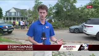 Two deaths now confirmed in Arkansas from possible tornadoes [upl. by Selinski]