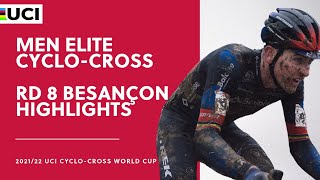 Round 8  Men Elite Highlights  202122 UCI CX World Cup  Besançon [upl. by Akins]