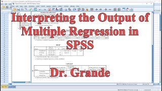 Interpreting Output for Multiple Regression in SPSS [upl. by Fellner867]