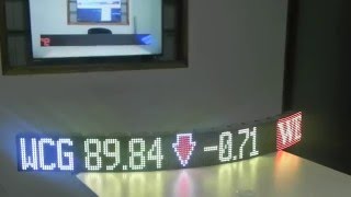 Curved or Flexible LED Stock Ticker at Display  httpwwwtickerplaycomcustomledtickertape [upl. by Aihsitan]