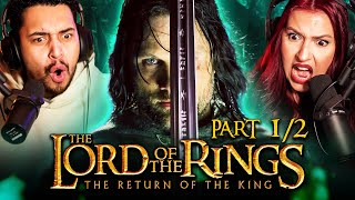 THE LORD OF THE RINGS THE RETURN OF THE KING 2003 MOVIE REACTION PART 1  FIRST TIME WATCHING [upl. by Rosenberg]