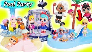 LOL Surprise Dolls Water Pool Gemstones Babysit School Lil Sisters Christmas Swirl Advent Unboxed [upl. by Enaile]