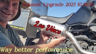 New Exhaust on the KLR650 and road trip to Vegas [upl. by Cogan910]