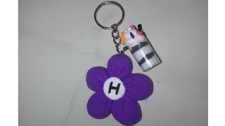 Keychain bnane ka tarikakeychain ideaskeychain with clay keychain craft [upl. by Nibram]