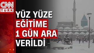 17 ilde eğitime 1 günlük kar engeli [upl. by Sukcirdor]