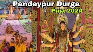 Pandeypur Durga Puja Pandal 2024  Durga Puja Varanasi  Khajuri Durga Puja Pandal Banaras [upl. by Nicoli]