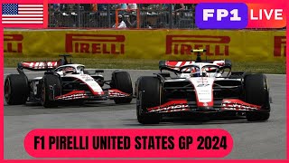 🔴F1 LIVE  2024 UNITED STATES GP  FP1  Live data and Commentary Circuit of The Americas [upl. by Eyks522]