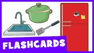 Learn Kitchen Items  Talking Flashcards [upl. by Hiett758]