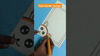 Cute border design🧡🐹front page design [upl. by Nodnek]