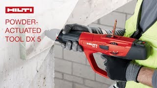 INTRODUCING the Hilti powderactuated fastening tool DX 5 [upl. by Grae878]