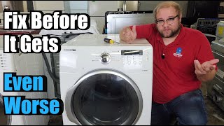 How to Fix a Samsung Dryer Squeaking Making Noise or Grinding [upl. by Eceinahs605]