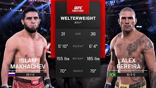 Islam Makhachev vs Alex Pereira Full Fight  UFC 5 Fight Night [upl. by Yelreveb66]