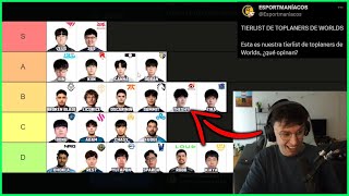 Caedrel Reacts To Esportmaniacos Worlds Tier List For Top Lane [upl. by Ahtibat]