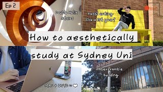 USYD VLOG Ep2 📸  How and where do you study at USYD 📖  Law amp Fisher Library  Sydney Uni Tour [upl. by Mayhew902]