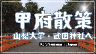 【甲府】武田通りを通り、甲府駅から山梨大学、武田神社への道Kofu Yamanashi Japan [upl. by Ruffo]