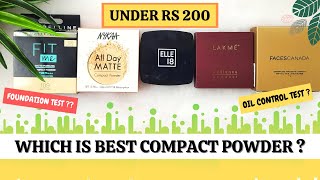 BEST amp WORST COMPACT POWDERS UNDER RS 200  EVERYDAY AFFORDABLE COMPACT  FOR OILY amp DRY SKIN [upl. by Enenaj]