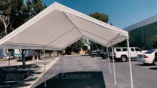 How to setup your carport by Domain® Shelters [upl. by Gosnell]