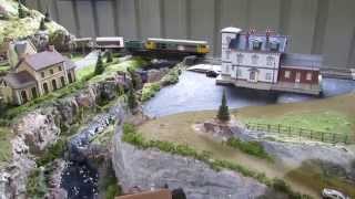 8 x 4 foot HO Scale Model Train Layout  modified River Pass layout [upl. by Egreog]