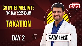 🔴Live  CA Intermediate Taxation  Day 3  CA Pawan Sarda [upl. by Anelaj426]