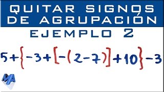 Eliminar signos de agrupación  Ejemplo 2 [upl. by Sascha]