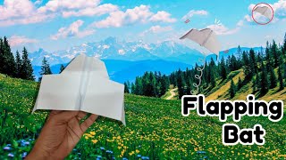 How to make flapping bat plane  Easy paper bat plane [upl. by Wiencke]