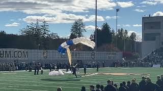 Army vs Air Force  11224  Army Parachute Team amp Air Force Parachute Team Pregame Arrival [upl. by Akanke876]