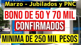 🛑BONO DE 💲50 MIL Y 💲70 MIL PESOS y Aumento Ya confirmado  Jubilados y PNC [upl. by Bowman]