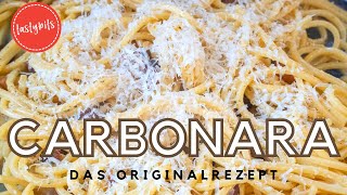 Das Original Spaghetti Carbonara REZEPT aus nur 4 Zutaten [upl. by Clayton]