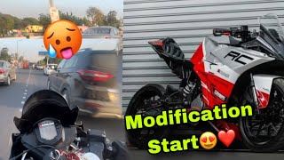 Rc390 Modification Start😍 Wrap Krva le🥵 ​⁠kochharvlogs [upl. by Ragde]