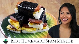 Best Spam Musubi Recipe  How To Make Homemade Hawaiian Spam Musubi With Musubi Mold [upl. by Llemart]