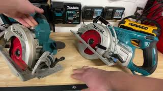 Makita 36v Top Handle VS Rear Handle Circular Saws which to pick XSH06 VS XSR01 [upl. by Lienad]